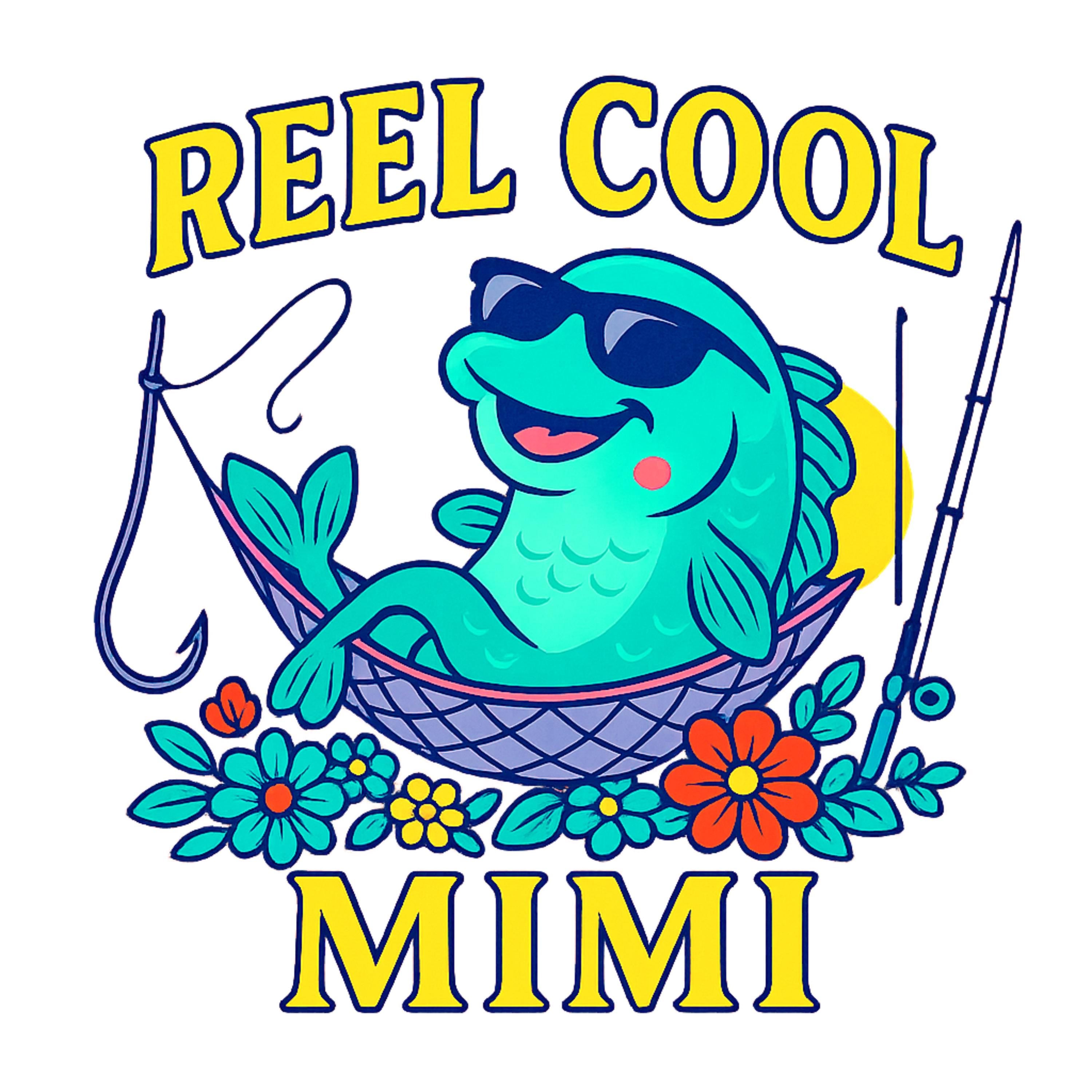 Reel Cool Mimi PNG | Funny Fishing Grandma Design | Summer Sublimation for Mimi Shirts | High-Res Digital File | DIY Gift for Her