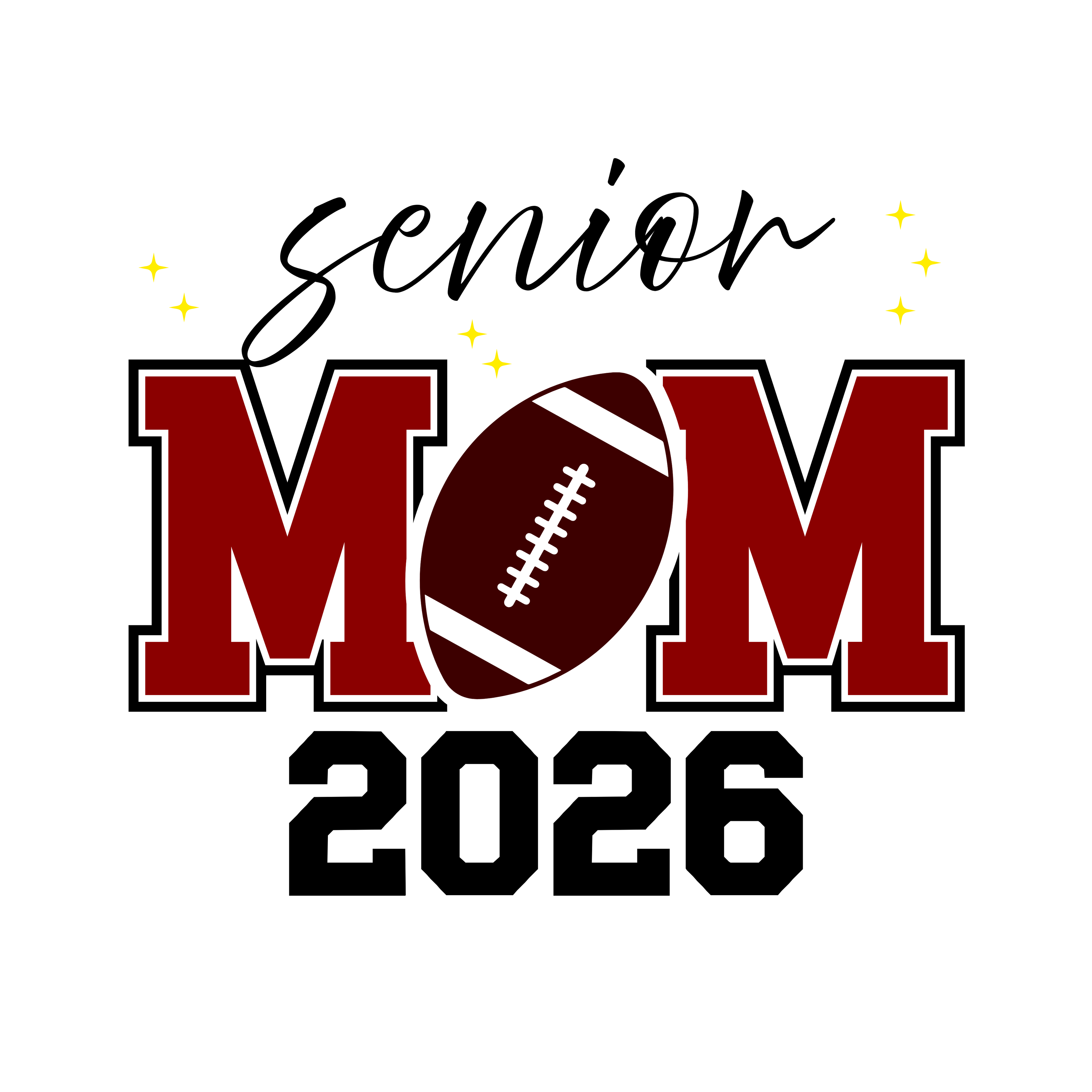 🎓 Senior 2026 Football Mom/Dad SVG/PNG/JPG Bundle of 32 – Digital Files