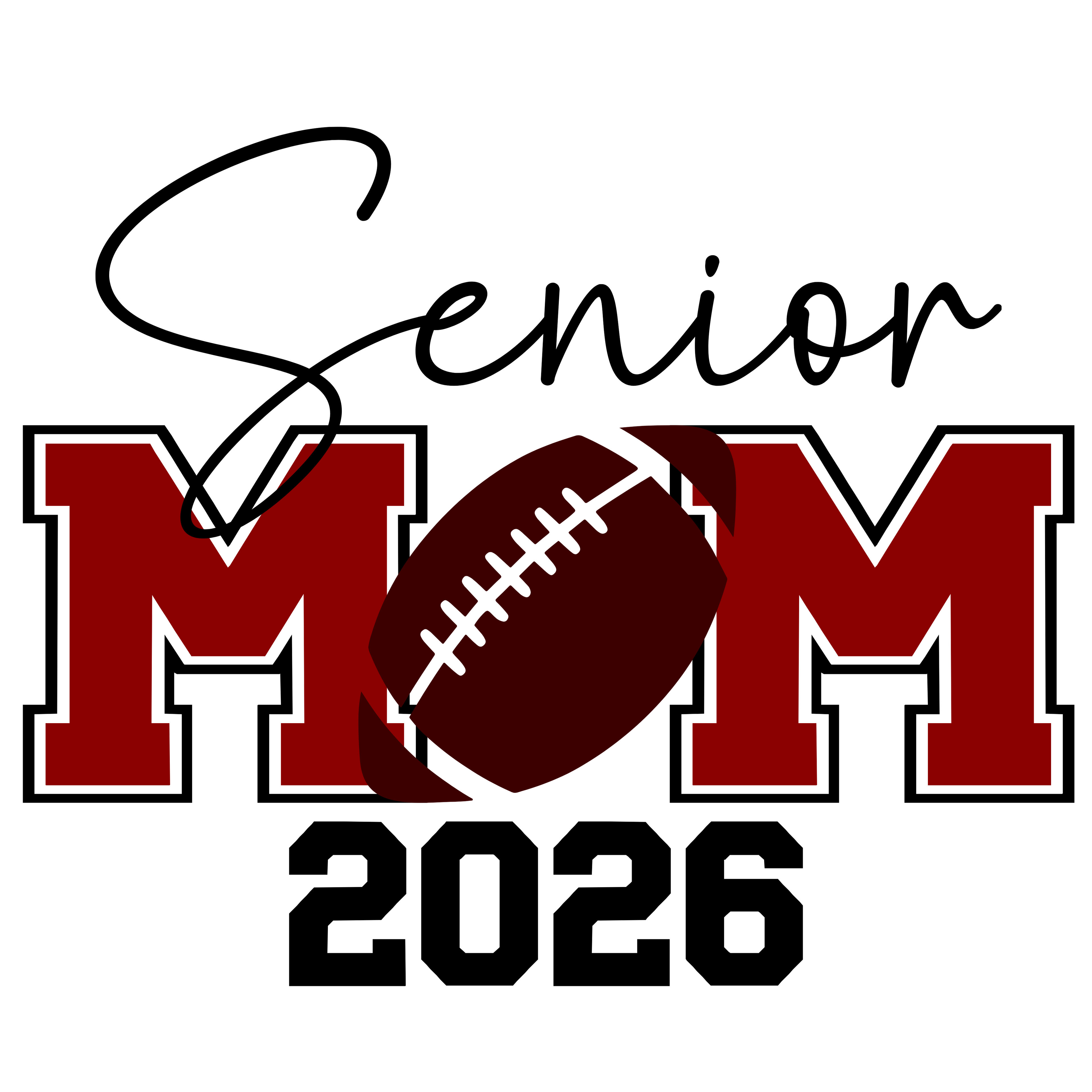 🎓 Senior 2026 Football Mom/Dad SVG/PNG/JPG Bundle of 32 – Digital Files