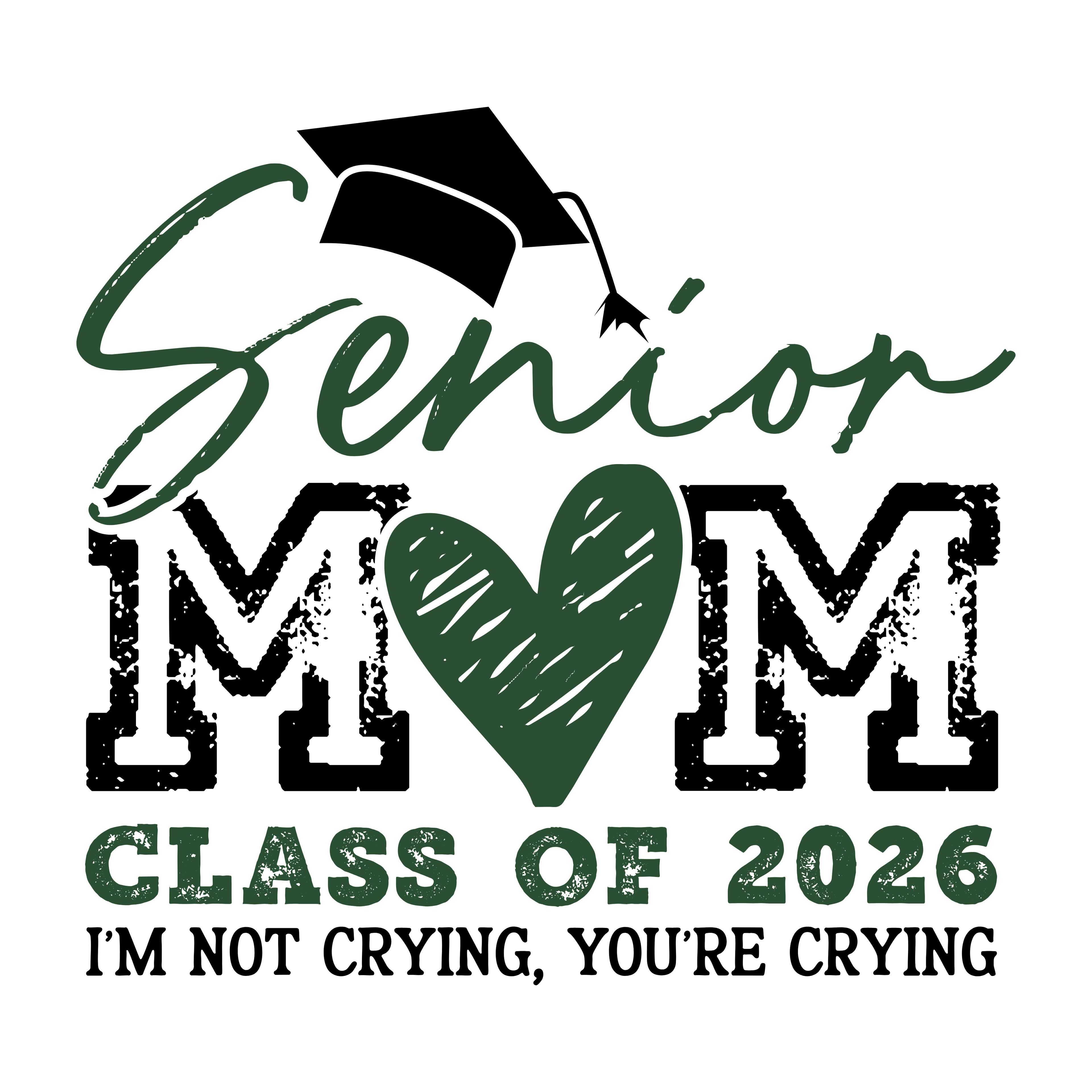 🎓 Senior 2026 Mom/Dad Bundle of 40 (Forest Green/Black)– SVG | PNG | JPG