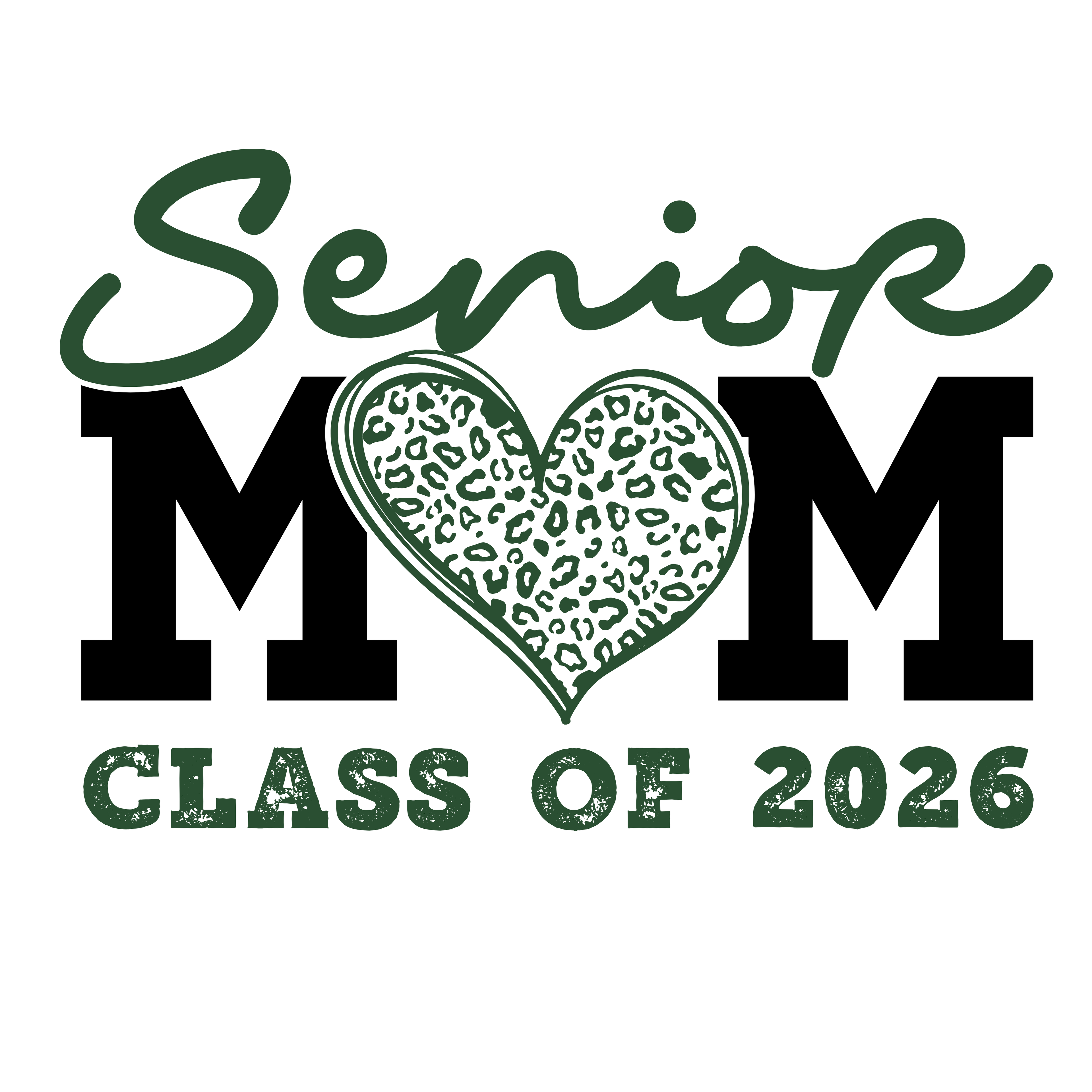 🎓 Senior 2026 Mom/Dad Bundle of 40 (Forest Green/Black)– SVG | PNG | JPG