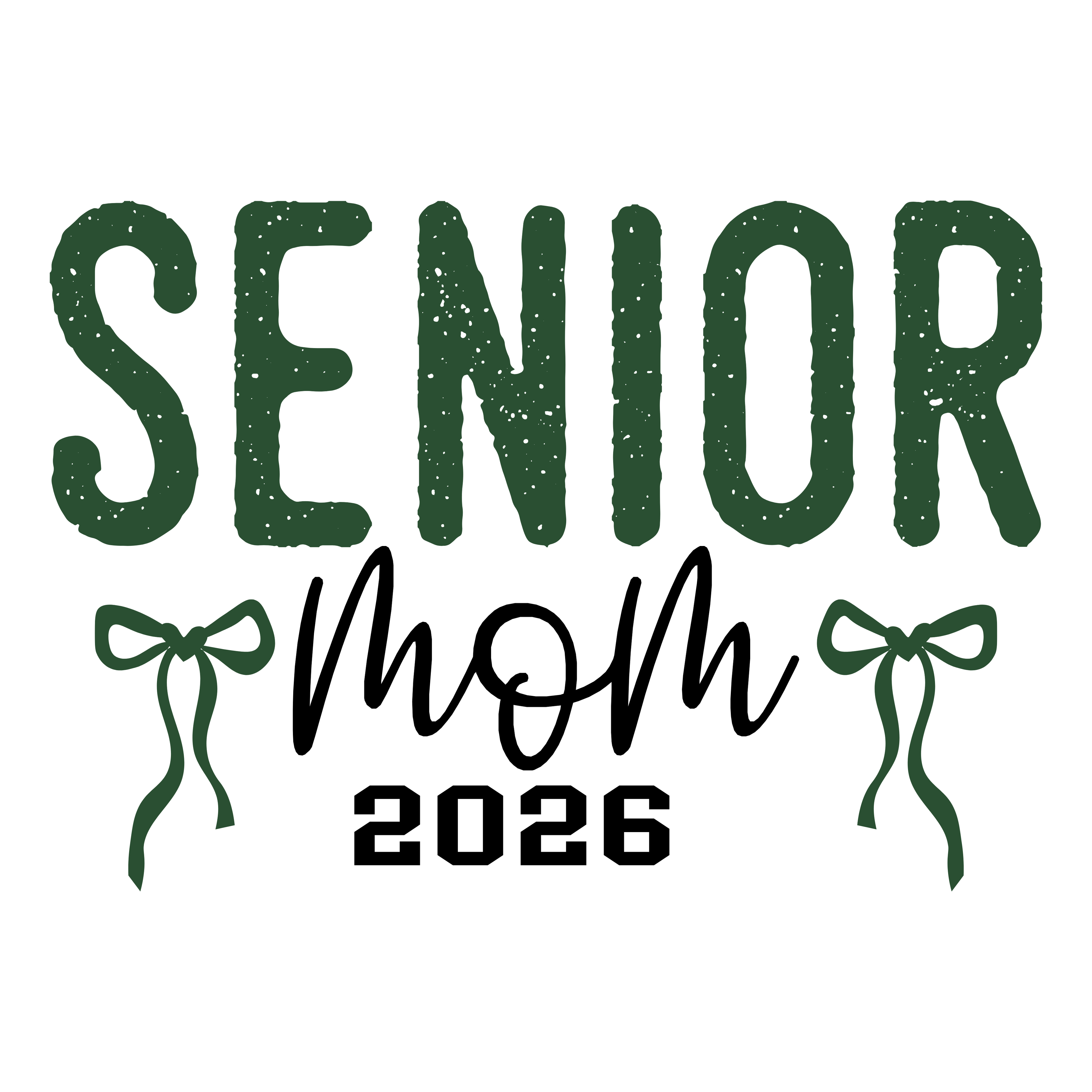 🎓 Senior 2026 Mom/Dad Bundle of 40 (Forest Green/Black)– SVG | PNG | JPG