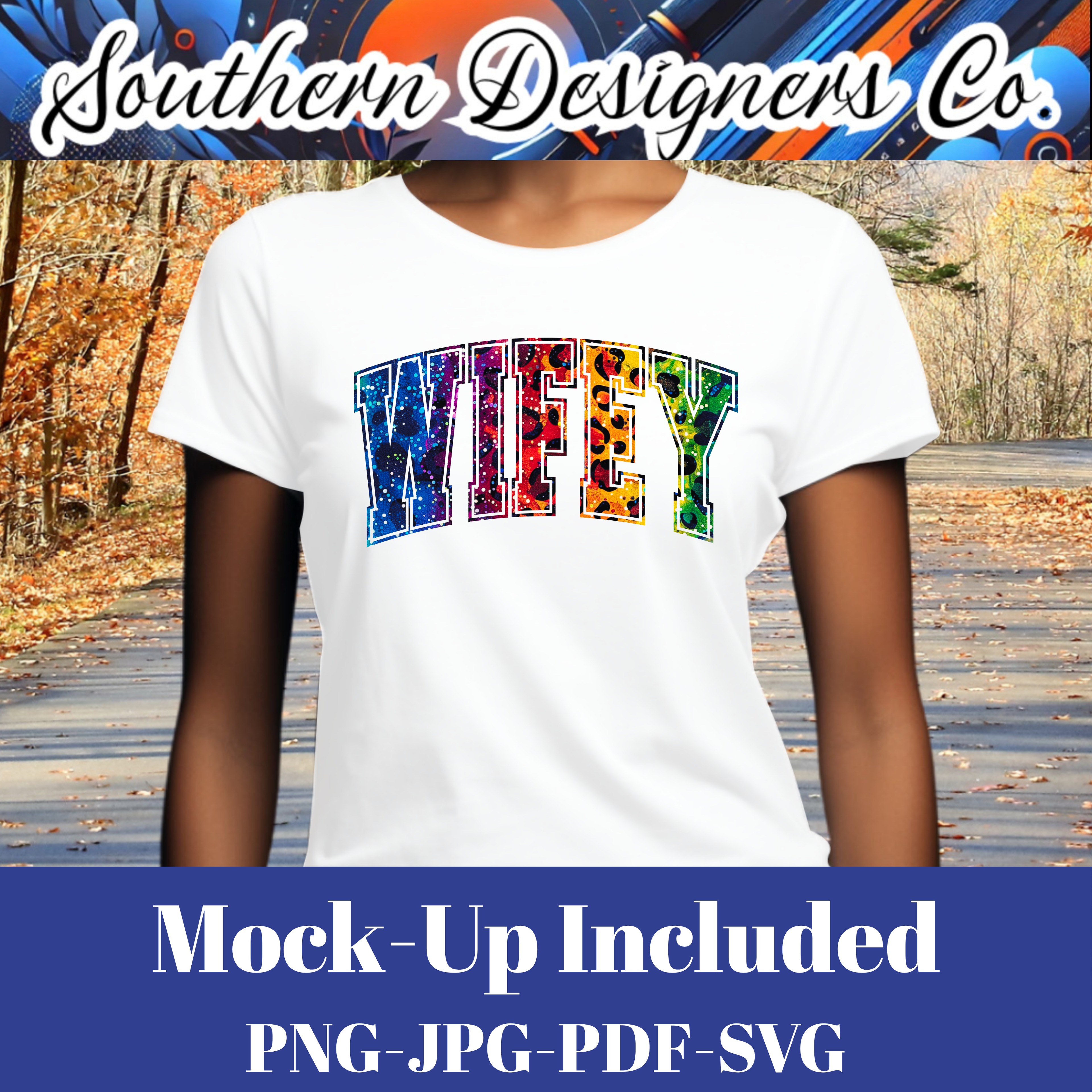 Wifey Rainbow Glitter SVG PNG JPG – Digital Download Graphic for Shirts, Mugs & Crafts