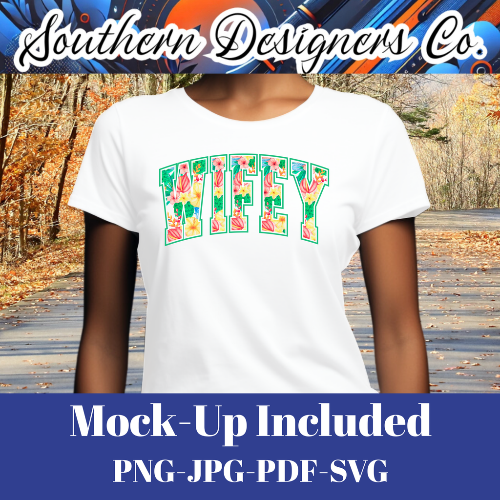 Wifey Floral SVG PNG JPG – Digital Download Graphic for Shirts, Mugs & Crafts