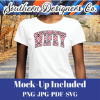 Wifey Dark Pink Plaid SVG PNG JPG – Digital Download Graphic for Shirts, Mugs & Crafts