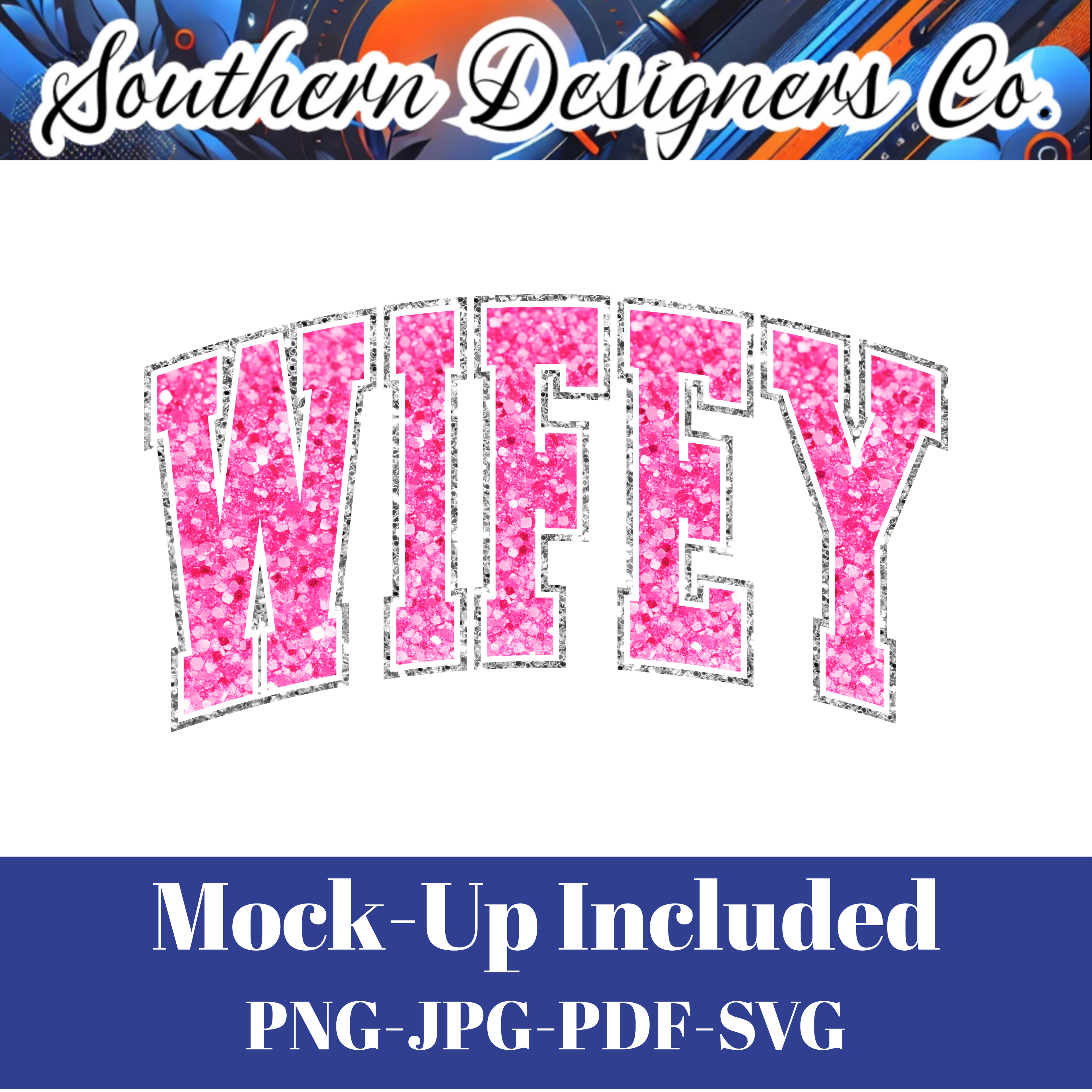 Wifey Pink Glitter SVG PNG JPG – Digital Download Graphic for Shirts, Mugs & Crafts