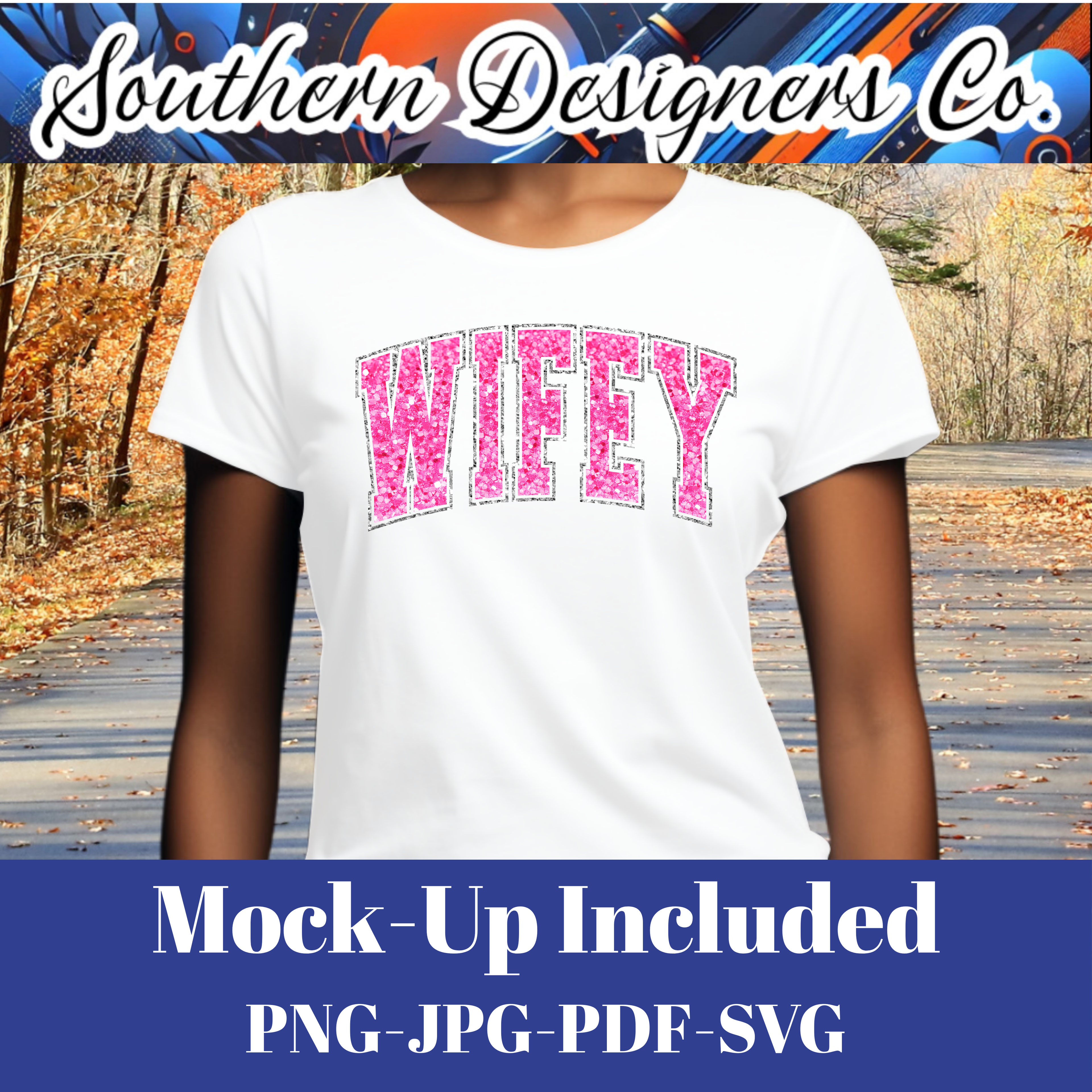 Wifey Pink Glitter SVG PNG JPG – Digital Download Graphic for Shirts, Mugs & Crafts