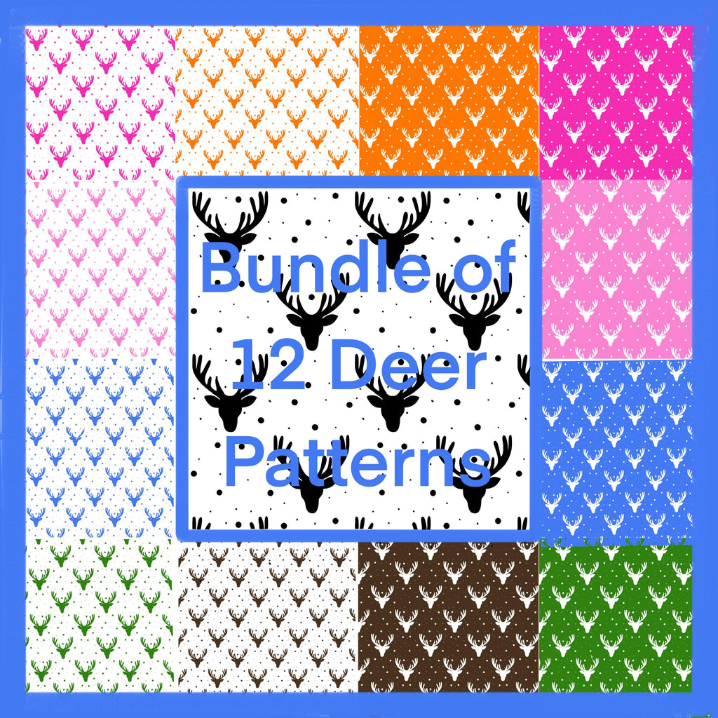 Deer Digital Pattern Design for Sublimation - Instant Download, High Resolution PNG & JPG, Commercial Use, Crafting Paper, Fabric