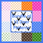Deer Digital Pattern Design for Sublimation - Instant Download, High Resolution PNG & JPG, Commercial Use, Crafting Paper, Fabric