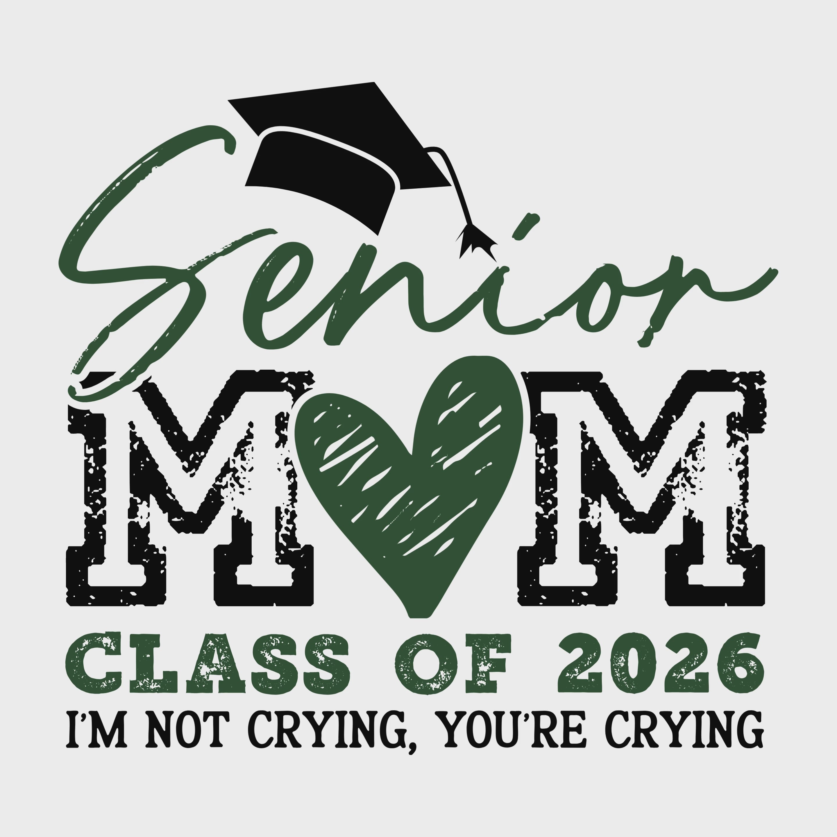 🎓 Senior 2026 Mom/Dad Bundle of 40 (Forest Green/Black)– SVG | PNG | JPG