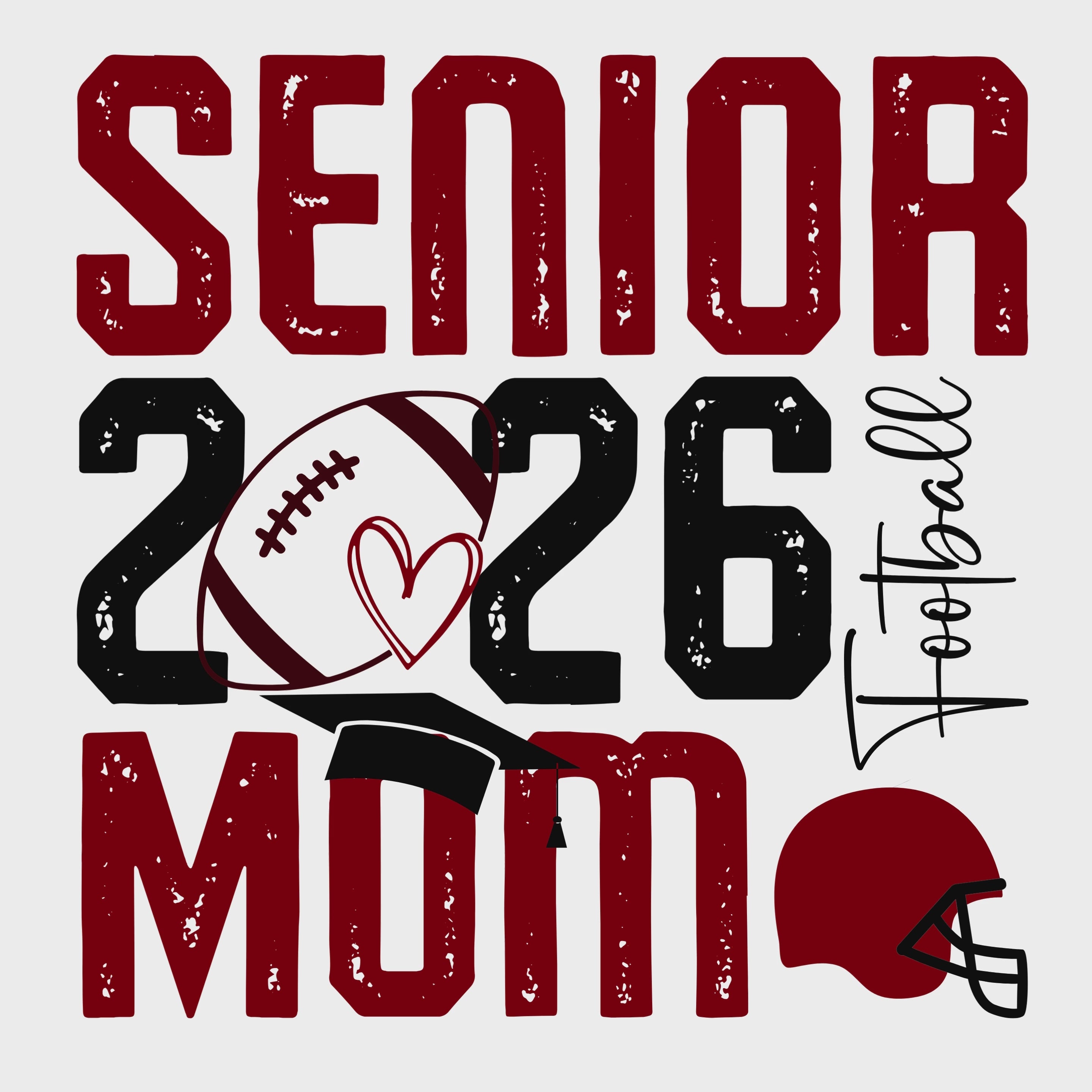 🎓 Senior 2026 Football Mom/Dad SVG/PNG/JPG Bundle of 32 – Digital Files